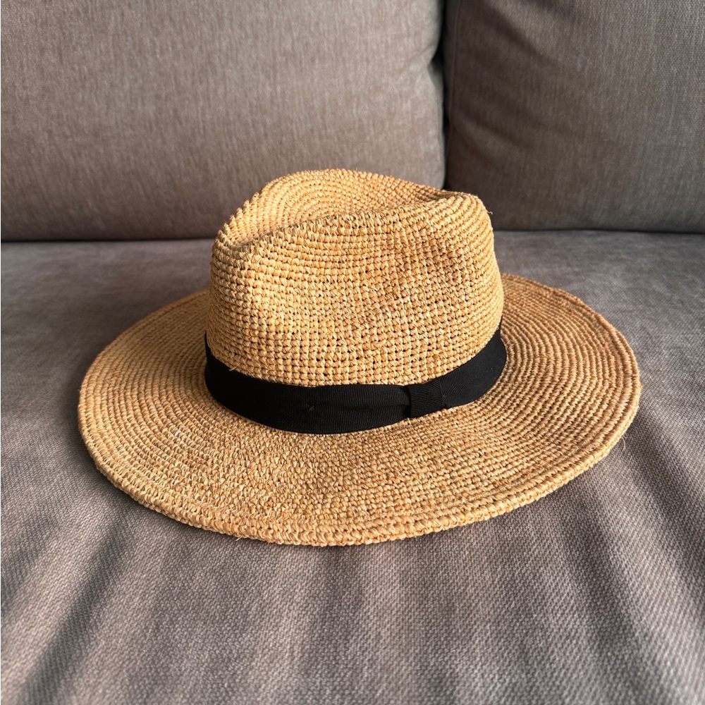 Zara Tan Woven Beach Hat